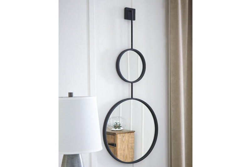 Brewer Black Accent Mirror - Gate FurnitureOther Products