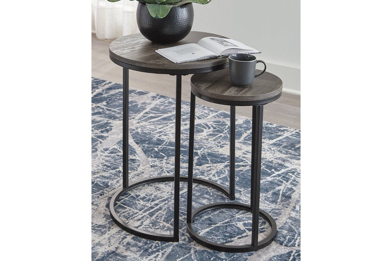 Briarsboro Black/Gray Accent Table (Set of 2) - Gate FurnitureTable