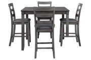 Bridson Gray Counter Height Dining Table and Bar Stools (Set of 5) - Gate FurnitureDining Room Set