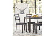 Bridson Gray Dining Table and Chairs with Bench (Set of 6) - Gate FurnitureDining Room Set