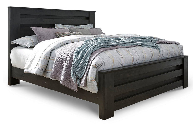 Brinxton Charcoal King Panel Bed - Gate FurnitureKing Bed