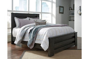 Brinxton Charcoal Queen Panel Bed - Gate FurnitureQueen Bed