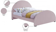 Brody Velvet King Bed Pink - Gate FurnitureKing Bed
