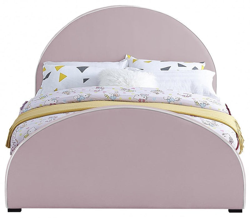 Brody Velvet King Bed Pink - Gate FurnitureKing Bed