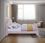 Brody Velvet King Bed Pink - Gate FurnitureKing Bed