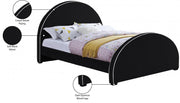 Brody Velvet Queen Bed Black - Gate FurnitureQueen Bed