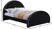 Brody Velvet Queen Bed Black - Gate FurnitureQueen Bed