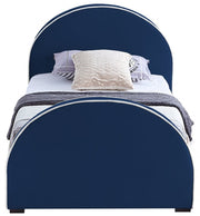 Brody Velvet Twin Bed Blue - Gate FurnitureTwin Bed