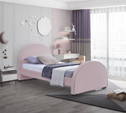 Brody Velvet Twin Bed Pink - Gate FurnitureTwin Bed