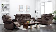 Brownie Cocoa Short Plush Reclining Living Room Set - Gate FurnitureLiving Room Set