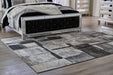 Brycebourne Black/Cream/Gray Large Rug - R404981 - Gate Furniture