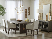 Burkhaus Dark Brown Extendable Upholstered Dining Set - Gate FurnitureDining Room Set