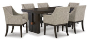 Burkhaus Dark Brown Extendable Upholstered Dining Set - Gate FurnitureDining Room Set