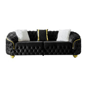 Bursa 91 in. Sofa in Black - Gate FurnitureSofa