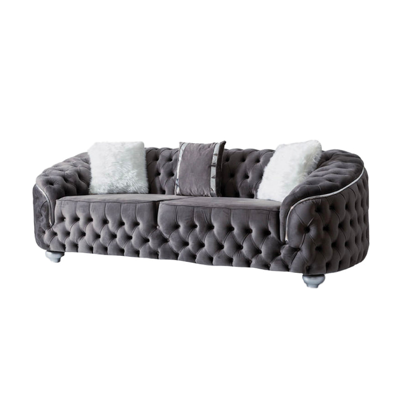 Bursa 91 in. Sofa in Gray - Gate FurnitureSofa