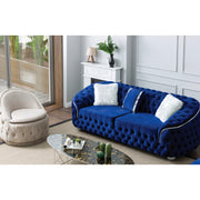Bursa 91 in. Sofa in Navy - Gate FurnitureSofa