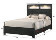 Cadence Black LED Panel Bedroom Set - Gate FurnitureBedroom Set