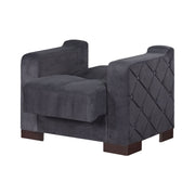 Cairo 35 in. Convertible Sleeper Chair in Gray with Storage - Gate FurnitureSleeper Sofa