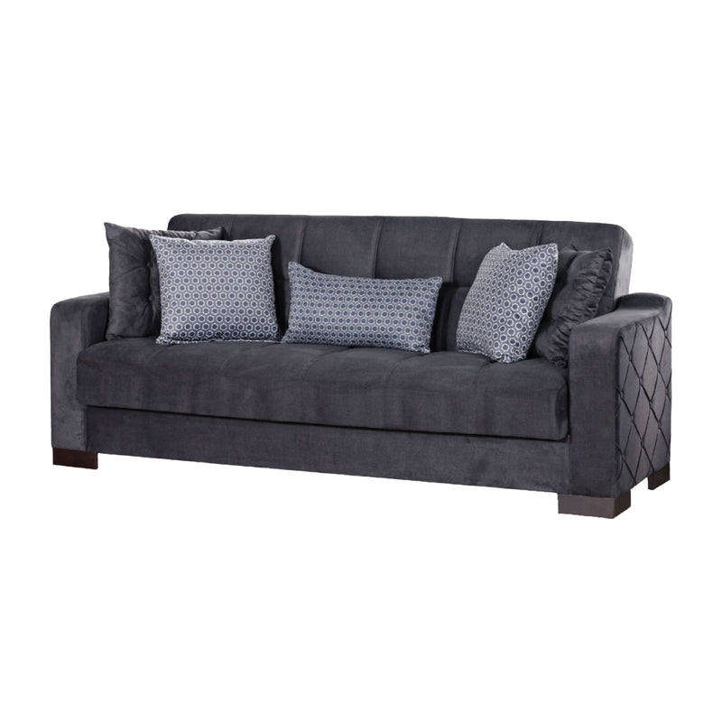 Cairo 89 in. Convertible Sleeper Sofa in Gray with Storage - Gate FurnitureSleeper Sofa