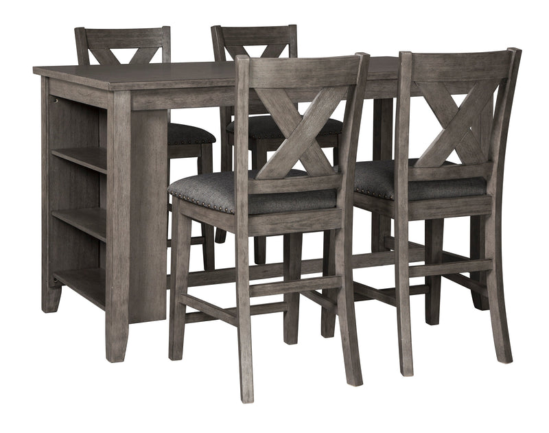 Caitbrook Gray 5 - Piece Counter Height Set - Gate FurnitureCounter Height Set