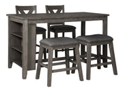 Caitbrook Gray 5 - Piece Counter Height Set - Gate FurnitureCounter Height Set