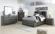 Caitbrook Gray Bookcase Storage Platform Youth Bedroom Set - Gate FurnitureYouth Bedroom Set