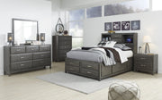 Caitbrook Gray Bookcase Storage Youth Bedroom Set - Gate FurnitureYouth Bedroom Set