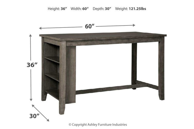 Caitbrook Gray Counter Height Dining Table - Gate FurnitureCounter Height Table