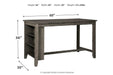Caitbrook Gray Counter Height Dining Table - D388-13 - Gate Furniture