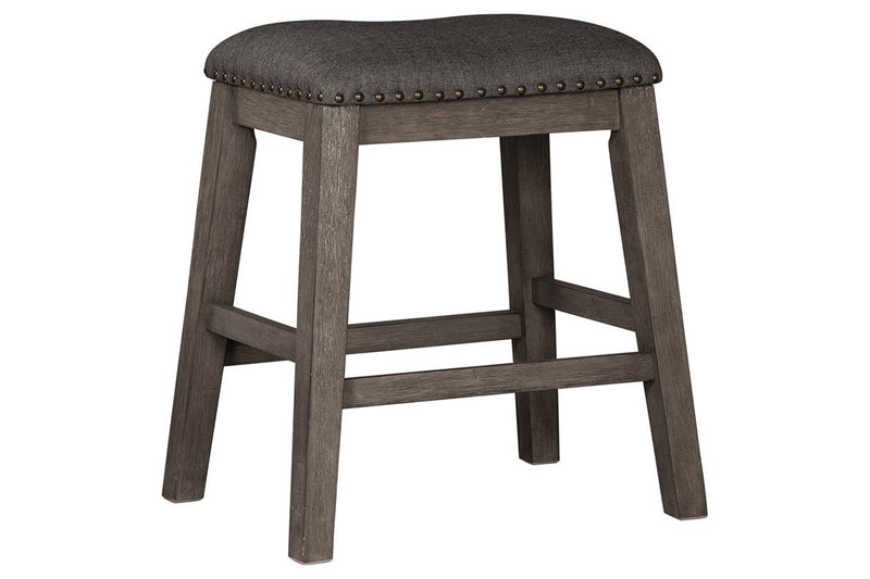 Caitbrook Gray Counter Height Upholstered Bar Stool (Set of 2) - Gate FurnitureBarstool
