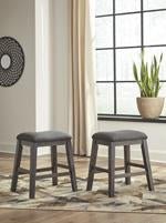 Caitbrook Gray Counter Height Upholstered Bar Stool (Set of 2) - Gate FurnitureBarstool
