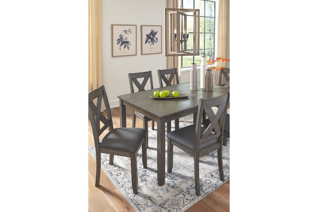 Caitbrook Gray Dining Table and Chairs (Set of 7) - D388-425 - Gate Furniture