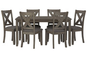 Caitbrook Gray Dining Table and Chairs (Set of 7) - Gate FurnitureDining Table