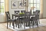 Caitbrook Gray Dining Table and Chairs (Set of 7) - Gate FurnitureDining Table