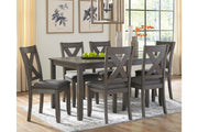 Caitbrook Gray Dining Table and Chairs (Set of 7) - Gate FurnitureDining Table