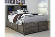 Caitbrook Gray Full Storage Bed with 7 Drawers - Gate FurnitureFull Bed