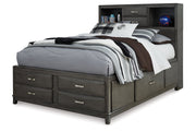 Caitbrook Gray Full Storage Bed with 7 Drawers - Gate FurnitureFull Bed