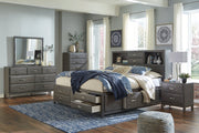 Caitbrook Gray King Storage Bed with 8 Drawers - Gate FurnitureKing Bed