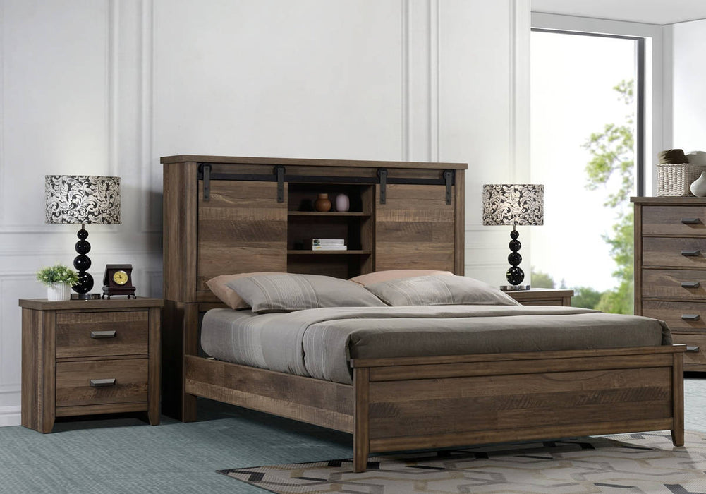 Calhoun Brown Queen Bookcase Bed - Gate Furniture