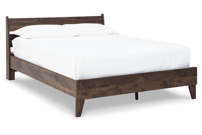 Calverson Mocha Full Panel Platform Bed - Gate FurnitureFull Bed
