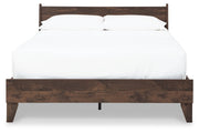 Calverson Mocha Queen Panel Platform Bed - Gate FurnitureQueen Bed