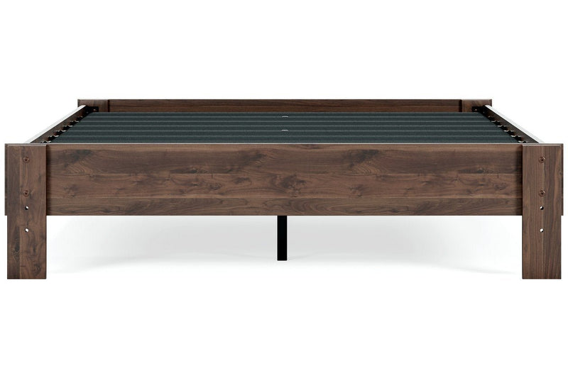 Calverson Mocha Queen Platform Bed - Gate FurnitureQueen Bed