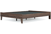 Calverson Mocha Queen Platform Bed - Gate FurnitureQueen Bed