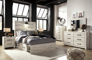 Cambeck Whitewash Double Side Storage Platform Youth Bedroom Set - Gate FurnitureYouth Bedroom Set