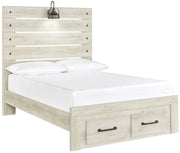 Cambeck Whitewash Full Footboard Storage Bed - Gate FurnitureFull Bed