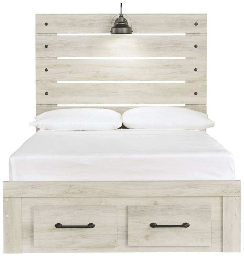 Cambeck Whitewash Full Footboard Storage Bed - Gate FurnitureFull Bed