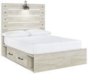 Cambeck Whitewash Full Side Storage Platform Bed - Gate FurnitureFull Bed