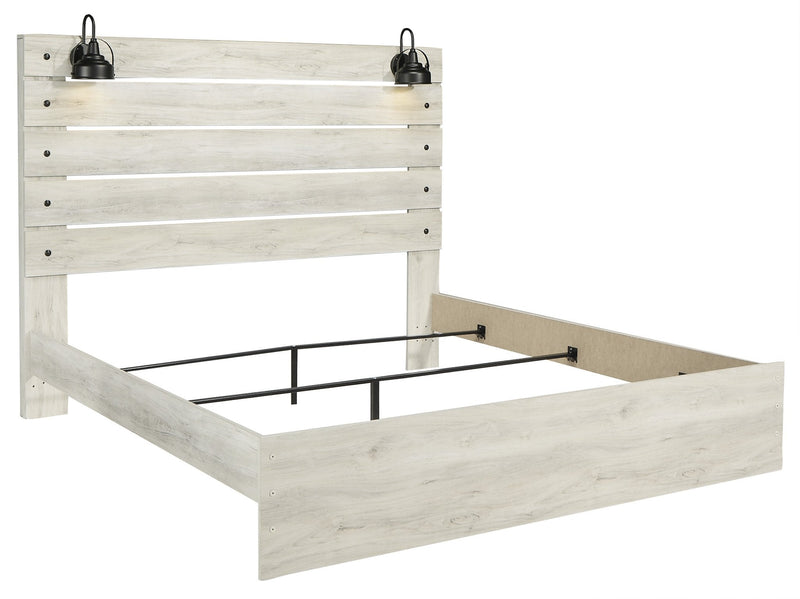 Cambeck Whitewash King Panel Bed - Gate FurnitureKing Bed