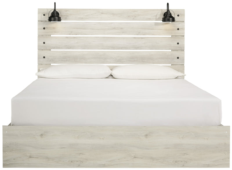 Cambeck Whitewash King Side Storage Platform Bed - Gate FurnitureKing Bed