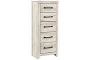 Cambeck Whitewash Narrow Chest of Drawers - Gate FurnitureChest